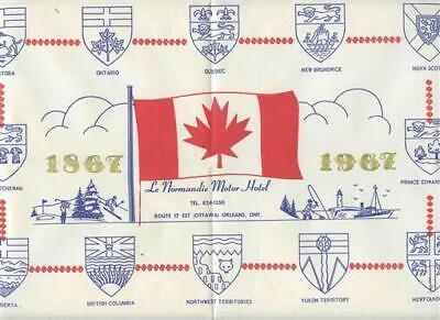 Primary image for Le Normandie Motor Hotel Placemat Route 17 Orleans Ottawa Canada
