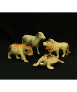 Vintage 1920s Christmas Putz Celluloid Animals Toys Lion Ram Turtle Bear... - $73.06 CAD