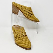 Mi.iM Womens Mustard Woven Leather Western Slip on Mule, Size 8.5 - $26.68