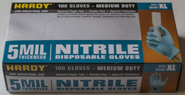 Hardy 5mil Nitrile Disposable Industrial Gloves - Powder-Free 100Pc Med ... - £28.30 GBP