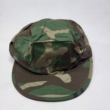 Vintage Military Woodland Camouflage Patrol Utility Cap Size X-Large NOS... - $14.45