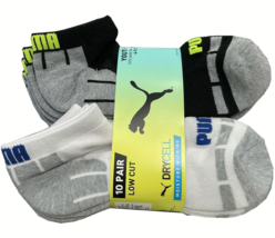 Puma 10 pair low cut moisture wicking arch support socks for girls Kids/... - £14.19 GBP