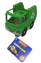 Fisher Price Little People Recycle Truck Push Preschool Figurine Driver Green  - $13.81