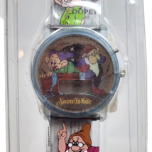 VINTAGE 1990&#39;s DISNEY SNOW WHITE SEVEN DWARFS KIDS WRIST WATCH HOLOGRAM NEW - $19.00