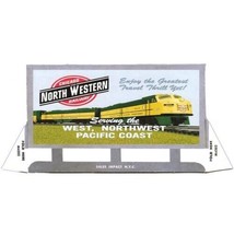 American Flyer Style Billboard Chicago &amp; North Western Cut Out Card Stock - £3.94 GBP