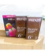 Lot  3 Maxell Bronze T-120 Memorex 6 hr VHS Tapes VCR NEW FACTORY SEALED... - $149.58 MXN
