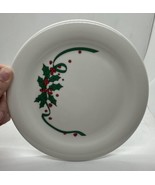 Tupperware Christmas Dessert Plate 2250A-16 Holly Berries 7.5&quot; USA - $186.88 MXN