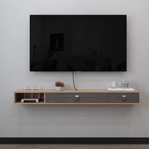 Pmnianhua Floating Tv Shelf,Wall Mounted Floating Tv Stand Unit Media, 47 Inches - £145.77 GBP