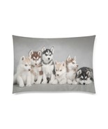 Siberian Husky Puppies Pillow Case 30&quot; x 20&quot; (2 Sides) - $31.24 CAD