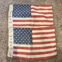 2 Lauren Ralph Lauren Polo USA 100% Cotton American Flag Dec Pillow Covers - £66.21 GBP