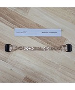 Dress Watch Band 18mm Rose Gold Metal Rhinestone For Halo View Fitness T... - £10.21 GBP