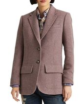 Lauren Ralph Lauren Purple Wool Blend Herringbone Tweed Blazer Jacket Si... - $499.99