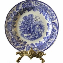 The Spode Blue Room Collection RURAL SCENES Dinner Plate 10 1/4&quot; Diameter NWOT - £32.03 GBP