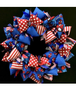 SpiderMan Blue Red Black White Kids Handmade Fabric Wreath Room Decor - $51.75