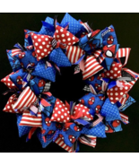 SpiderMan Blue Red Black White Kids Handmade Fabric Wreath Room Decor - £40.70 GBP