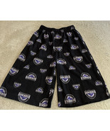 Colorado Rockies Baseball Boys Black Purple Fleece Pajama Shorts 10-12 - £9.63 GBP