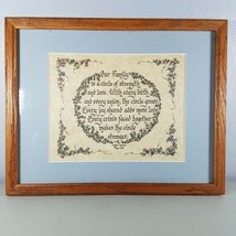 Our Family Framed Picture With Saying Size 15&quot;W x 12&quot;H VTG Home Decor - £8.00 GBP