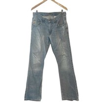 Cinch Carter Jeans 32x36 W/Holes Work Jeans Cowboy Worn Distressed Western Read - £14.77 GBP