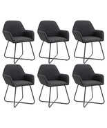 vidaXL Ergonomic Black Dining Chair Set 6-Piece Modern Style Chairs - $15,575.22 MXN