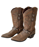 Durango Crush Distressed 11&quot; Heartbreaker Concho Western Cowboy Boots-Wo... - £75.80 GBP