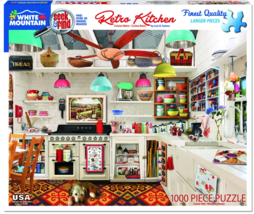 White Mountain Retro Kitchen Seek &amp; Find - 1000 Piece Jigsaw Puzzle - £14.15 GBP