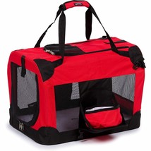 FOLDING ZIPPERED 360° VISTA VIEW DELUXE PET DOG CRATE HOUSE w/ Travel Pe... - $67.31+
