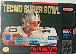 Tecmo Super Bowl (Super Nintendo Entertainment System, 1993): GAME AND BOX, NFL - £21.78 GBP