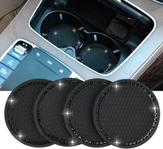 4PCS Bling Car Coasters, Universal Vehicle Bling Car Accessories - £14.90 GBP