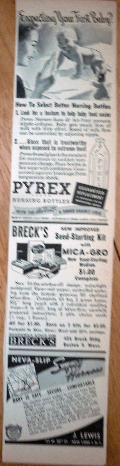 Pyrex Breck’s Small Magazine Advertising Print Ad Art 1940s - $3.99