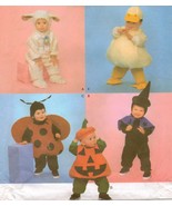 Toddler Ladybug Lamb Witch Pumpkin Duck Halloween Costume Sew Pattern 1/2-4 - $13.99
