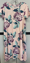 NWT 2.0 LuLaRoe XS Pink Purple Green Big Flowers Floral Jessie Dress W/P... - £41.14 GBP