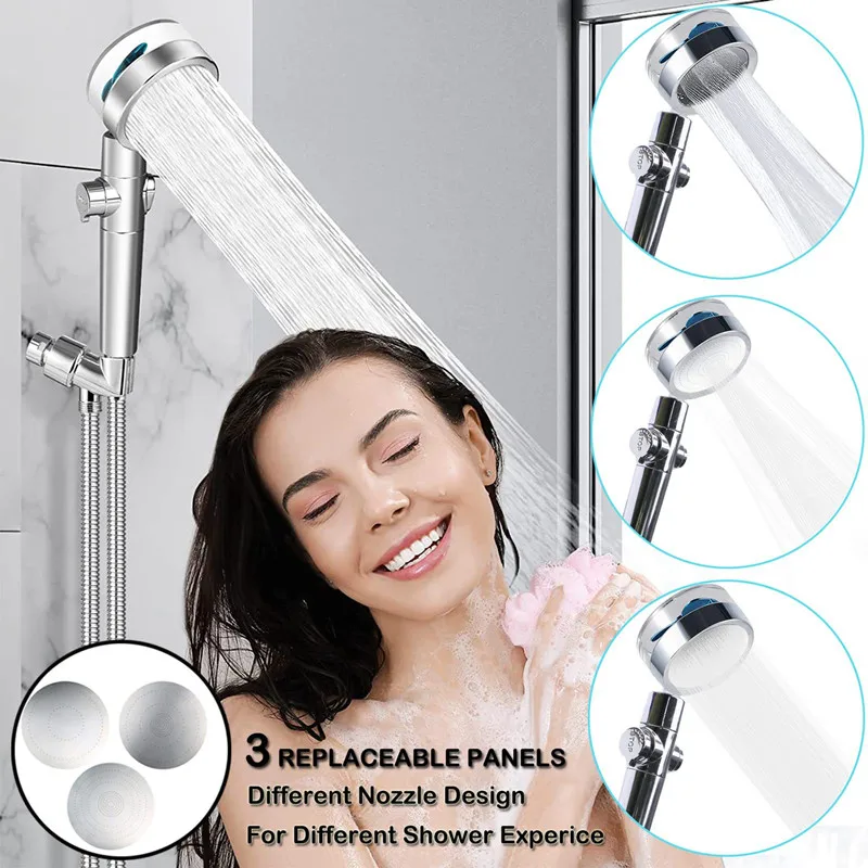 House Home ProAler Shower Head Water Saving Flow 360 Degrees Rotating With Fan A - £19.77 GBP