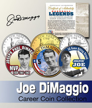 Baseball Legend JOE DiMAGGIO US Statehood Quarter Colorized 3-Coin Set *... - £7.56 GBP