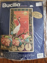 NEW Bucilla Needlepoint Kit Asian Heron Lillypad Botanical 10x18 - £23.35 GBP