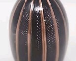 Vtg Murano Italy Paperweight Latticino Art Glass Black and Copper Ab 4 x... - $59.99