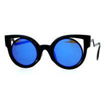 Mujer Redondo Cateye Gafas de Sol Súper Retro Elegante Gafas UV400 - £10.63 GBP