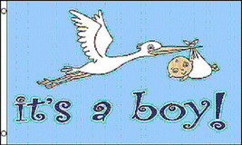 3&#39;x5&#39; It&#39;s a Boy Baby Flag Newborn Banner Shower Decoration Party Mom Kid 100D - £14.22 GBP