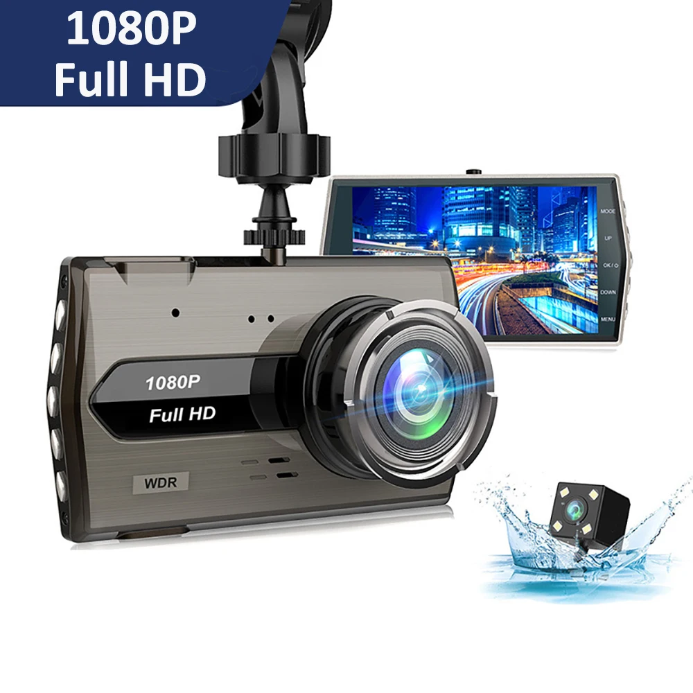 1080P Car DVR Dash Cam Vehicle Camera Drive Video Recorder Night Vision Black - £30.27 GBP+