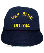 USS BLUE DD-744 Hat-Navy Blue-Snapback-Embroidered Cap-Military - €19,86 EUR