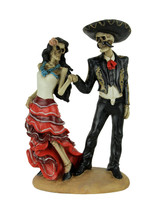 Scratch &amp; Dent Dancing Skeletons Mariachi Man and Woman Statue - £21.89 GBP