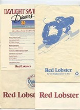Group of 4 Red Lobster Restaurant Menus 1980&#39;s  - £22.15 GBP