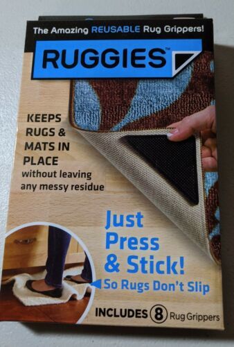 NEW Ruggies Set of 8 Rug Grippers - AS SEEN ON TV - Washable, Reusable!  - $8.66