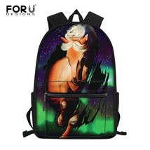 Black Horse School Bag Set For Teen Boys Girls Cute Student Kids Schoolbag Prima - £42.25 GBP