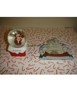 Mickey Mouse 2002 Snow Globe &amp; Cinderella Castle Christmas Photo Ornament - €24,85 EUR