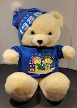 18&quot; Vintage 1986 1988 Kmart Corporation Holiday White Plush Teddy - £18.47 GBP