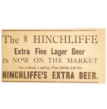 1895 Hinchliffe Fine Lager Beer Victorian Advertisement Brewery Alcohol ... - $19.99