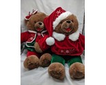 Set Of (2) Dan Dee Snowflake Teddy 2007 Christmas Plush Teddy Bears 20&quot; - £56.06 GBP