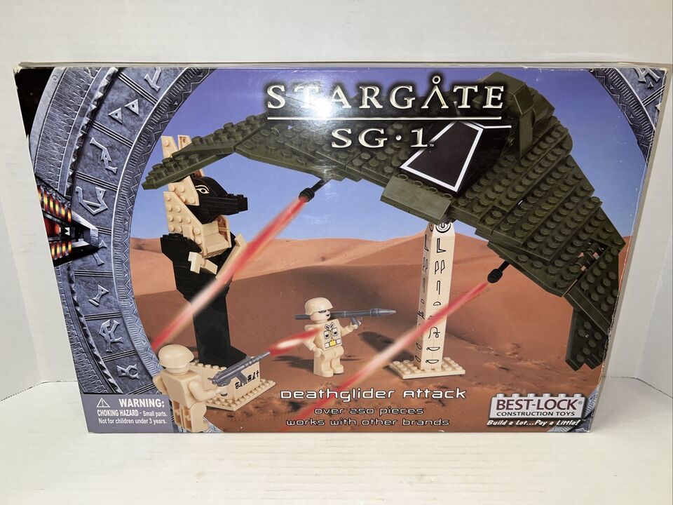 Stargaze SG-1 Best-Lock Construction Toys Death glider Attack W/ Extra Figures! - $22.43