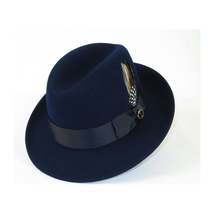 Men Bruno Capelo Hat Australian Wool Crushable Center Dent CHICAGO Ch302 Navy image 5