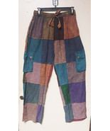  MEDIUM  Lightweight Cotton Stonewash Patchwork  Pants  #M7  Unisex - $62.90 CAD